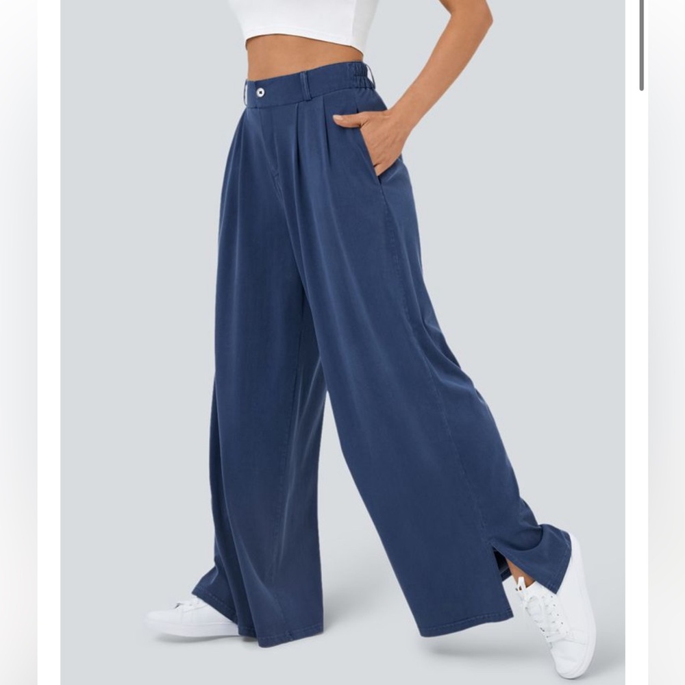 HALARA Navy Blue Wide Leg Pant Size XL
